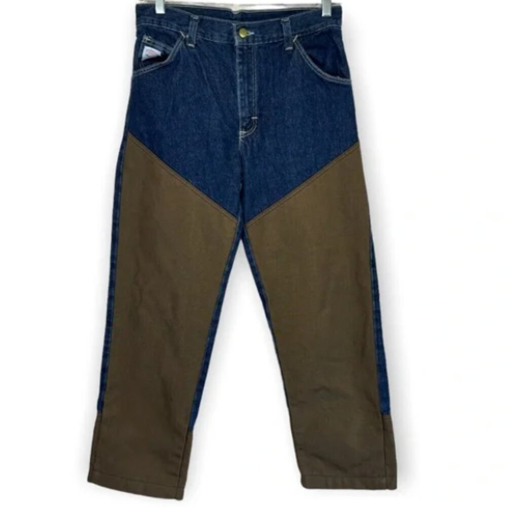 Vintage Pointer Brand Hunting Jeans Canvas Front Women's Sz 8 / M Inseam 28"